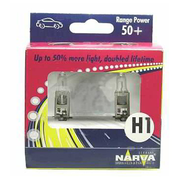 Набор (2 шт.) автоламп H1 12V 55W NARVA RANGE POWER 50+ галоген 98503 Набор (2 шт.) автоламп H1 12V 55W NARVA RANGE POWER 50+ галоген 98503