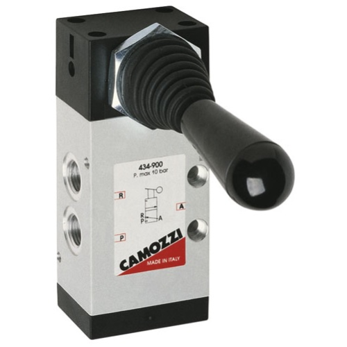 Ручной распределитель Camozzi 434-900 золотниковый 3/2, серия 4 Ручной распределитель Camozzi 434-900 золотниковый 3/2, серия 4