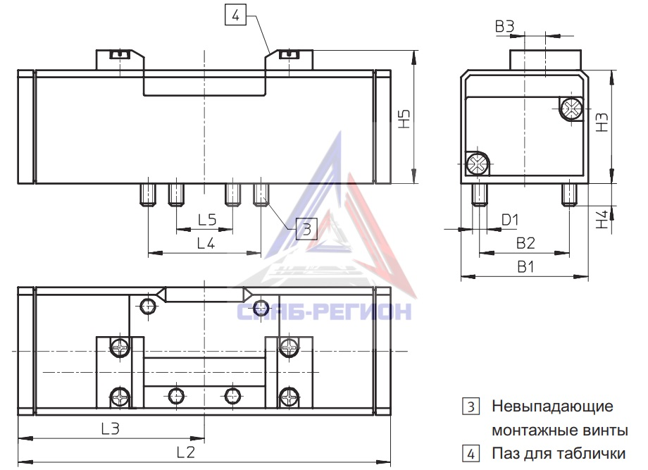 Габаритные размеры пневмораспределителя Festo VL-5/2-D-1-C Габаритные размеры пневмораспределителя Festo VL-5/2-D-1-C