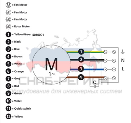 Схема подключения RFE 140 CKR