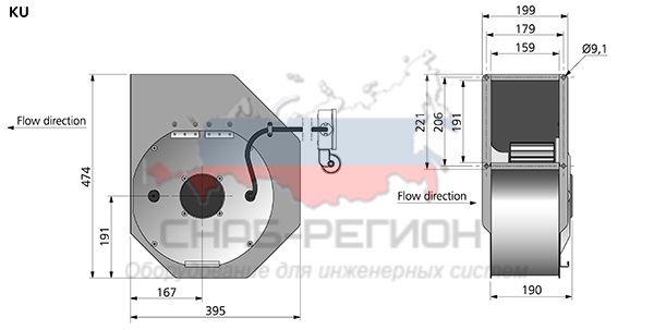 Габаритные размеры RFT 250 BKU ErP
