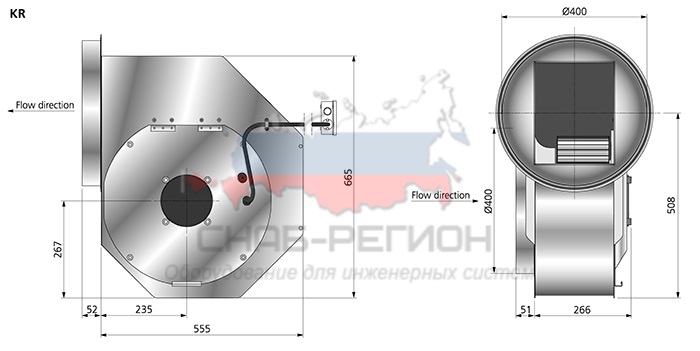 Габаритные размеры RFT 355 AKR ErP
