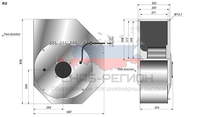 Габаритные размеры RFT 450 GKU ErP