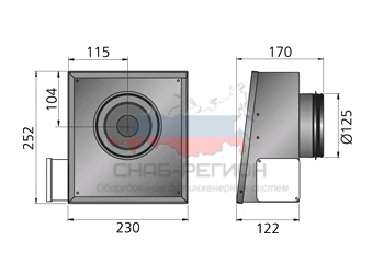 Габаритные размеры RS 125 A Габаритные размеры RS 125 A