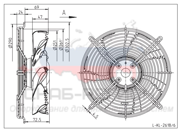 Купить Вентилятор Ziehl-Abegg FN025-4ED.W8.A7 осевой Купить Вентилятор Ziehl-Abegg FN025-4ED.W8.A7 осевой