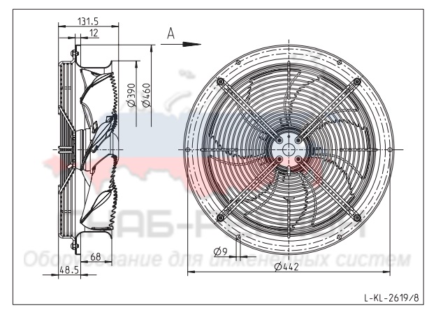 Купить Вентилятор Ziehl-Abegg FN035-4EL.WD.A7 осевой Купить Вентилятор Ziehl-Abegg FN035-4EL.WD.A7 осевой