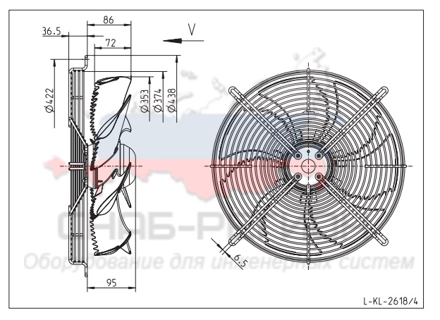 Купить Вентилятор Ziehl-Abegg FN035-4EI.WD.V7 осевой Купить Вентилятор Ziehl-Abegg FN035-4EI.WD.V7 осевой