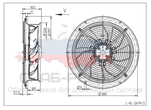 Купить Вентилятор Ziehl-Abegg FN030-4EH.WC.V7 осевой Купить Вентилятор Ziehl-Abegg FN030-4EH.WC.V7 осевой