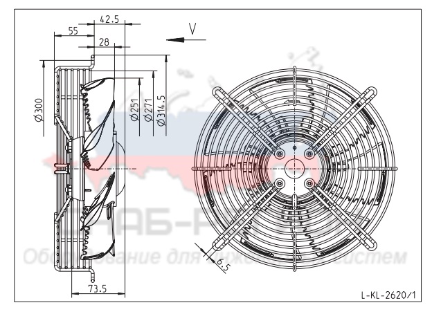 Купить Вентилятор Ziehl-Abegg FN025-2EK.WA.V7 осевой Купить Вентилятор Ziehl-Abegg FN025-2EK.WA.V7 осевой
