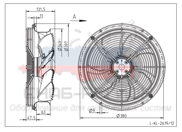 Купить Вентилятор Ziehl-Abegg FN031-4EL.WD.A7 осевой Купить Вентилятор Ziehl-Abegg FN031-4EL.WD.A7 осевой