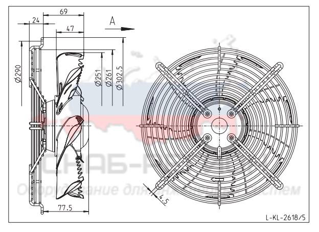 Купить Вентилятор Ziehl-Abegg FN025-2ED.WA.A7 осевой Купить Вентилятор Ziehl-Abegg FN025-2ED.WA.A7 осевой