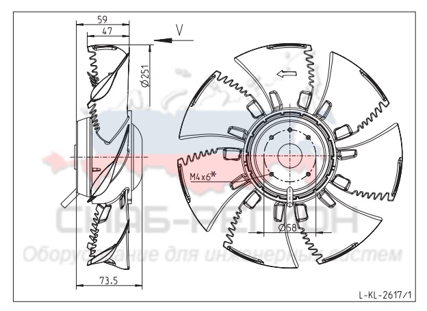Купить Вентилятор Ziehl-Abegg FN025-2EA.WA.V7 осевой Купить Вентилятор Ziehl-Abegg FN025-2EA.WA.V7 осевой