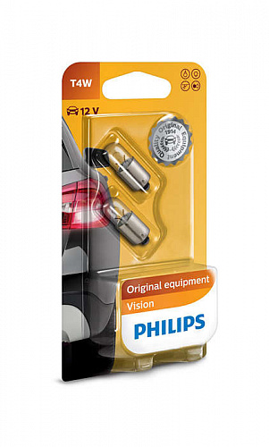 Набор (2 шт.) автоламп BA9s 12V 4W PHILIPS Vision 31031630 Набор (2 шт.) автоламп BA9s 12V 4W PHILIPS Vision 31031630