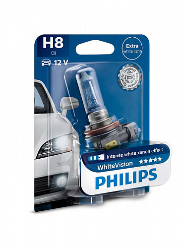Автолампа H8/PGJ19-1 12V 35W PHILIPS WhiteVision галоген 3700K 47582444 Автолампа H8/PGJ19-1 12V 35W PHILIPS WhiteVision галоген 3700K 47582444